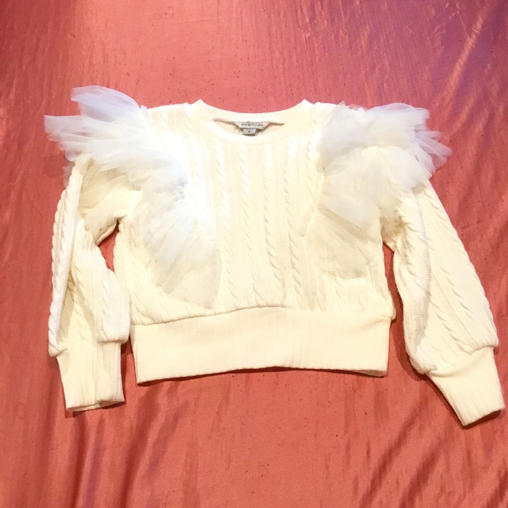 Habitual Sweater Size 4 with Ruffles